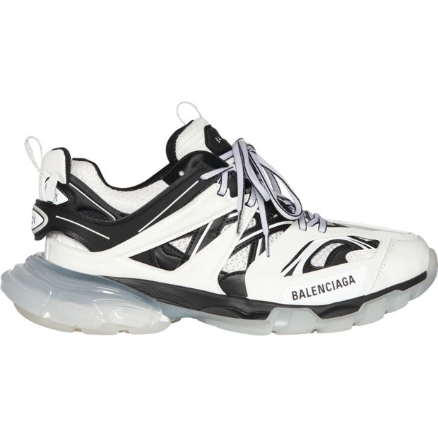 Cheap Balenciaga Track Sneaker Clear Sole Black White