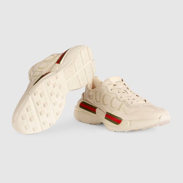 Cheap Rhyton Gucci logo leather sneaker Online