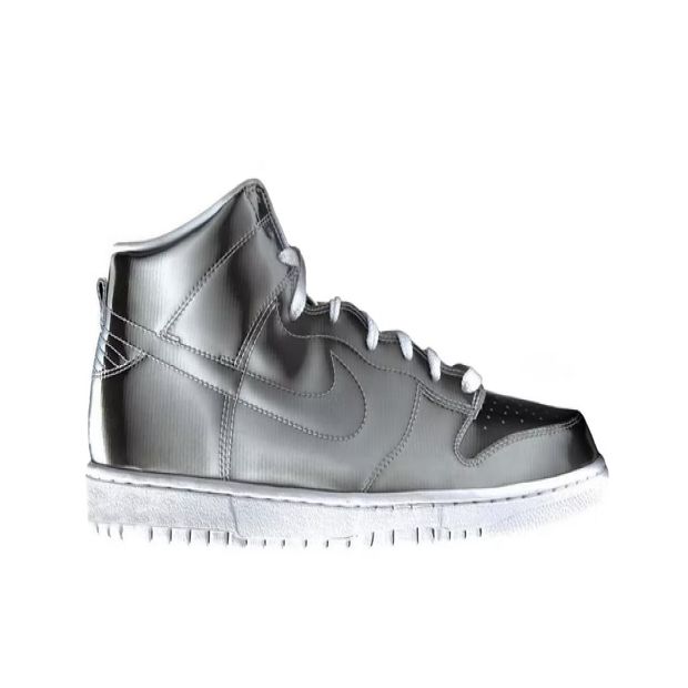 uabat Nike Dunk High CLOT Metallic Silver